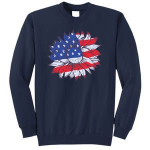 USA Sunflower Tall Sweatshirt