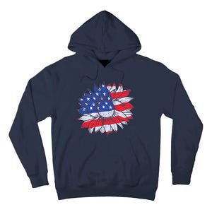 USA Sunflower Tall Hoodie