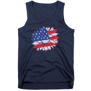 USA Sunflower Tank Top