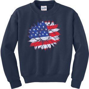 USA Sunflower Kids Sweatshirt