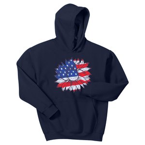 USA Sunflower Kids Hoodie