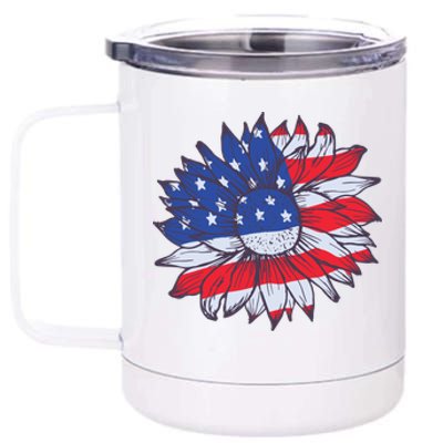 USA Sunflower 12 oz Stainless Steel Tumbler Cup