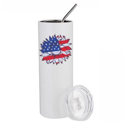 USA Sunflower Stainless Steel Tumbler