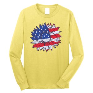 USA Sunflower Long Sleeve Shirt