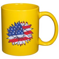 USA Sunflower 11oz C Handle Ceramic Mug