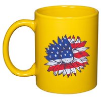 USA Sunflower 11oz C Handle Ceramic Mug