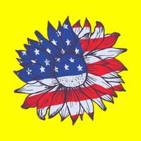 USA Sunflower 11oz C Handle Ceramic Mug