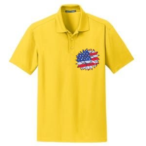 USA Sunflower Dry Zone Grid Polo