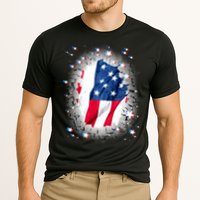 USA Torn Star American Flag Cooling Performance Crew T-Shirt