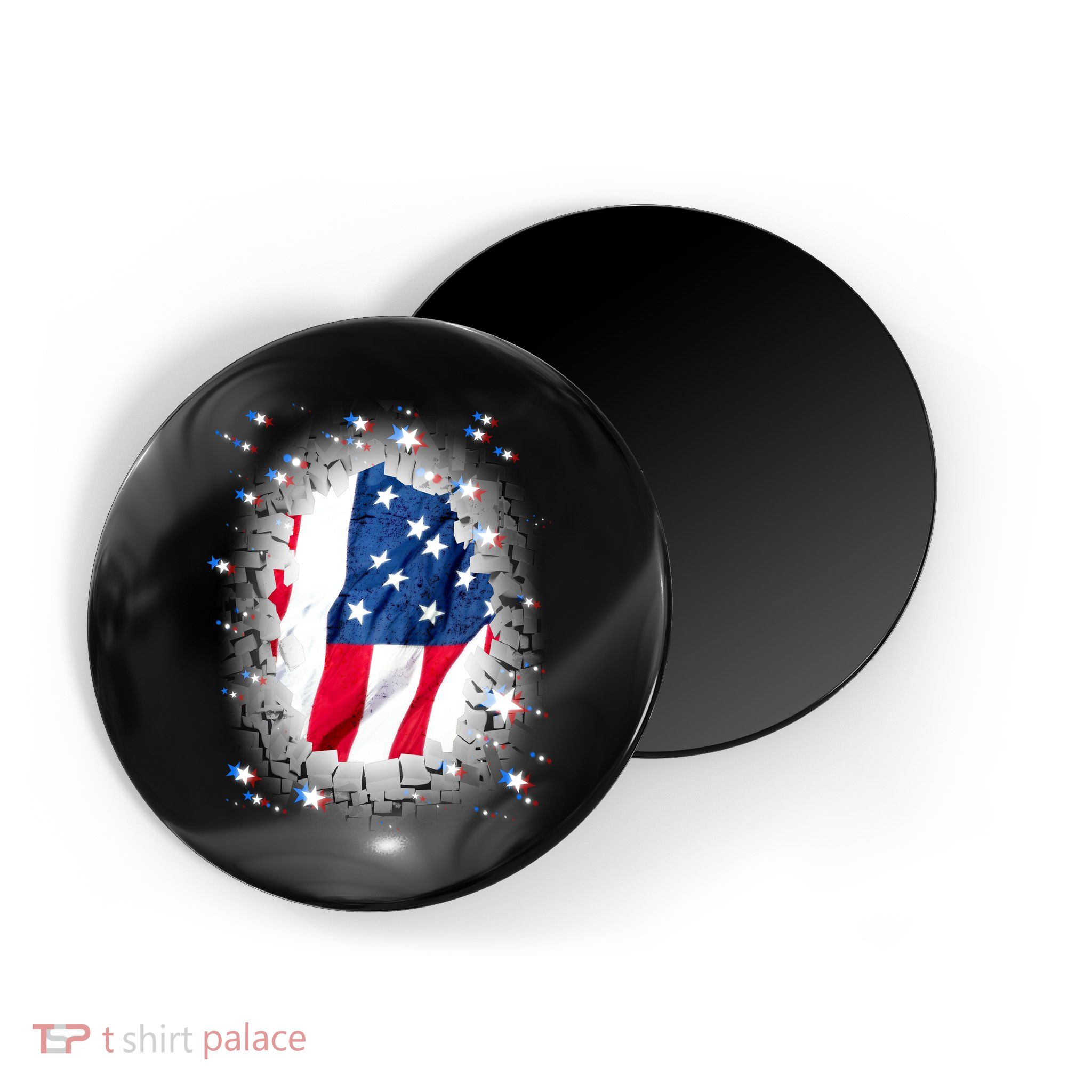 USA Torn Star American Flag Magnet