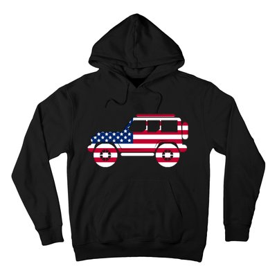 USA Truck American Flag Hoodie