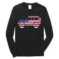 USA Truck American Flag Long Sleeve Shirt