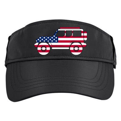 USA Truck American Flag Adult Drive Performance Visor