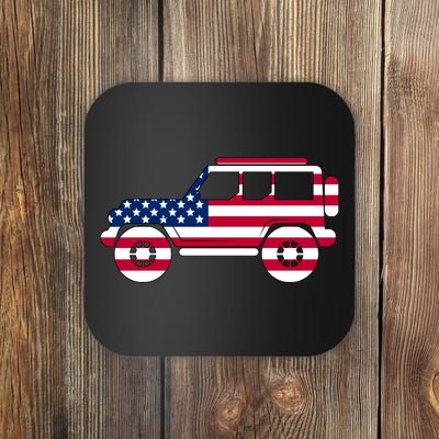 USA Truck American Flag Coaster