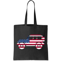 USA Truck American Flag Tote Bag