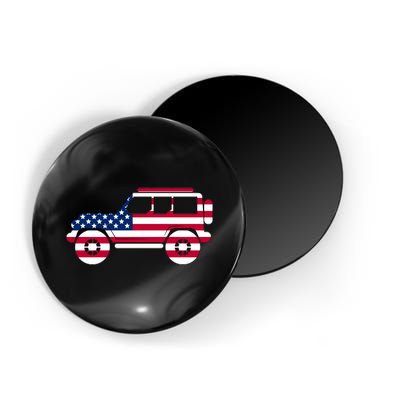 USA Truck American Flag Magnet