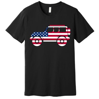 USA Truck American Flag Premium T-Shirt