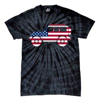 USA Truck American Flag Tie-Dye T-Shirt