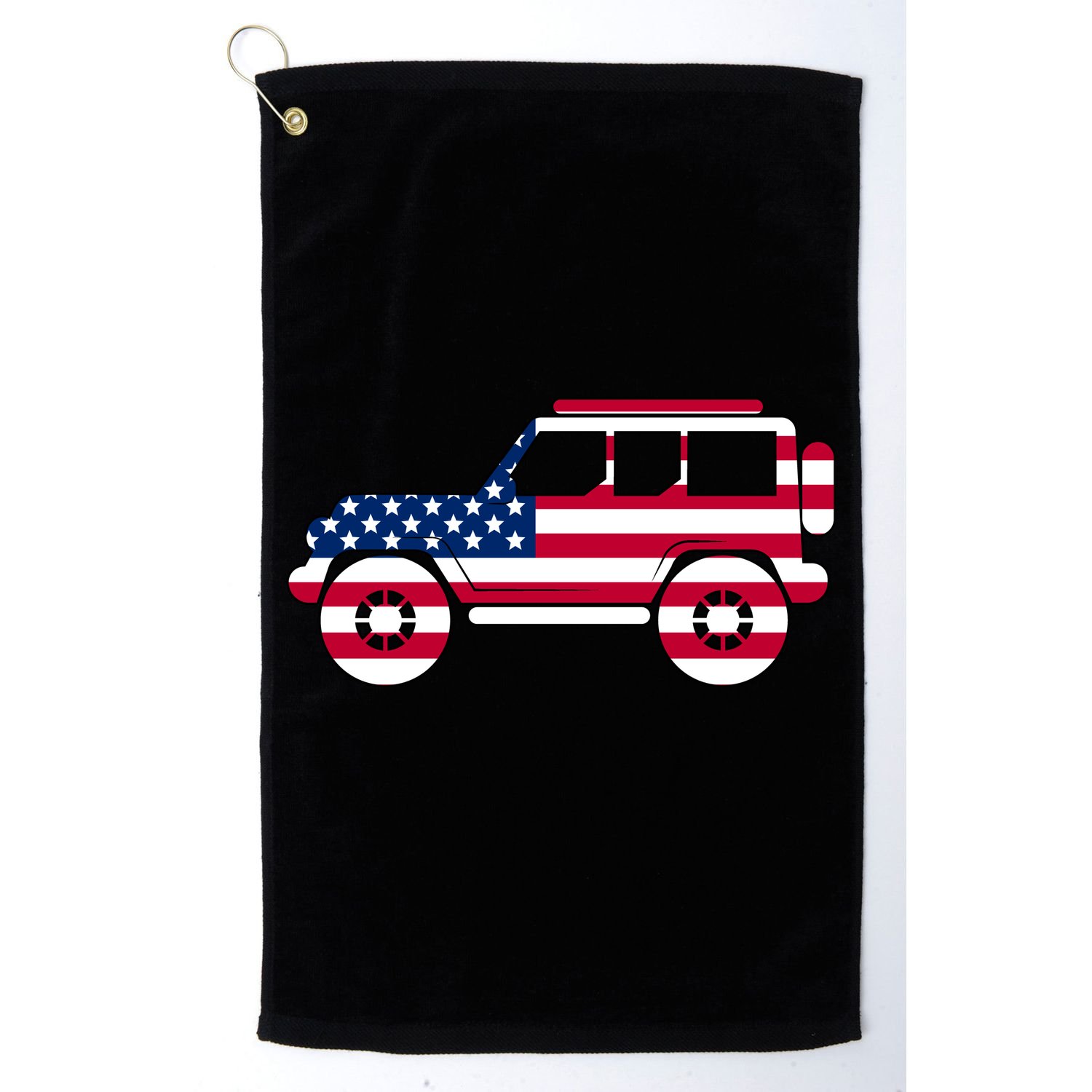 USA Truck American Flag Golf Towel