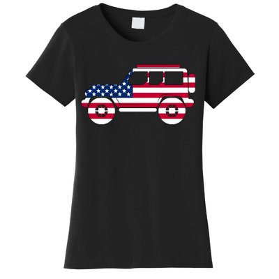 USA Truck American Flag Women's T-Shirt