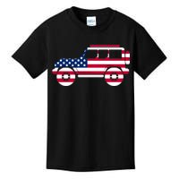 USA Truck American Flag Kids T-Shirt