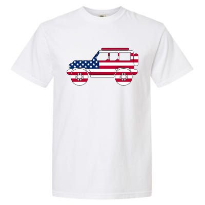 USA Truck American Flag Garment-Dyed Heavyweight T-Shirt