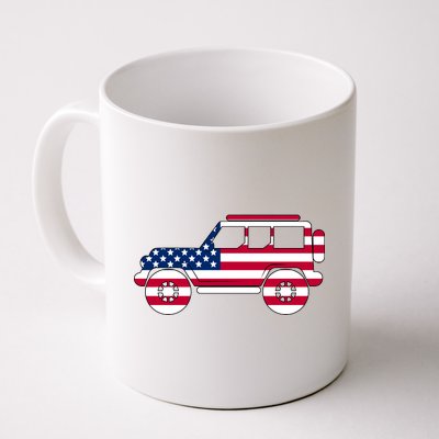 USA Truck American Flag Coffee Mug