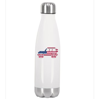 USA Truck American Flag Stainless Steel Insulated Water Bottle