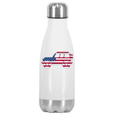 USA Truck American Flag Stainless Steel Insulated Water Bottle