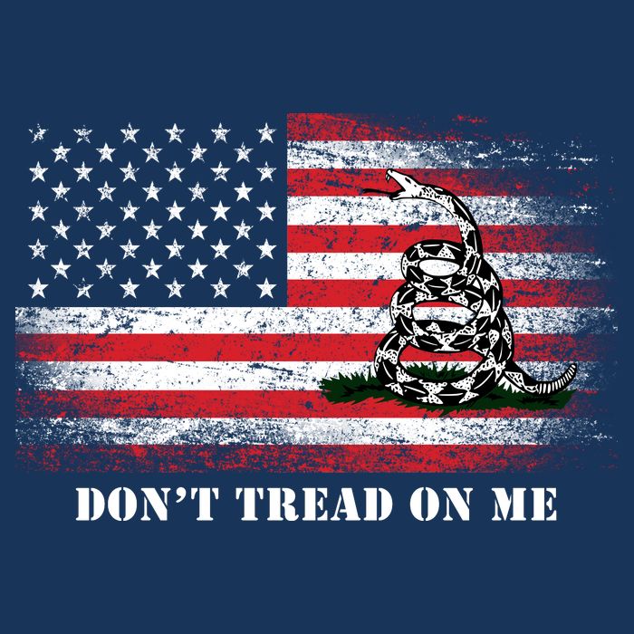 USA Vintage Flag Don't Tread On Me Drawstring Bag
