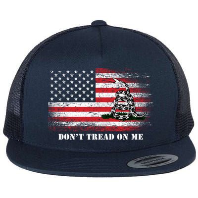 USA Vintage Flag Don't Tread On Me Flatbill Hat