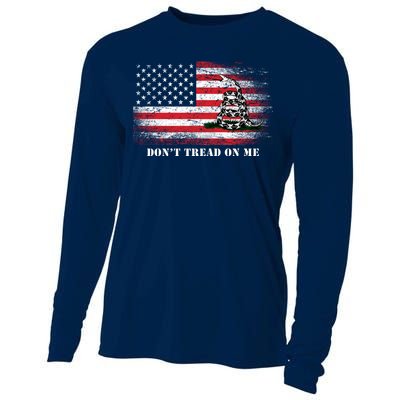 USA Vintage Flag Don't Tread On Me Cooling Performance Long Sleeve Crew