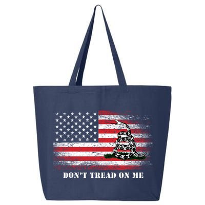 USA Vintage Flag Don't Tread On Me 25L Jumbo Tote