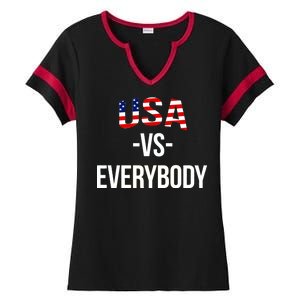 USA Vs Everybody Ladies Halftime Notch Neck Tee