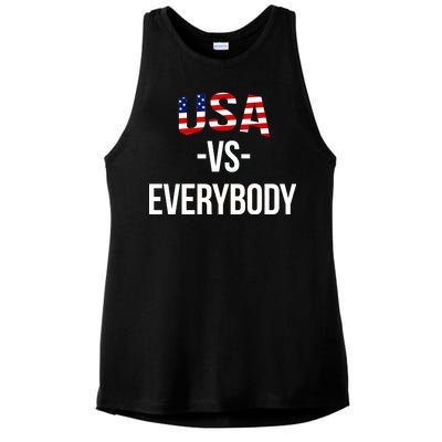 USA Vs Everybody Ladies PosiCharge Tri-Blend Wicking Tank