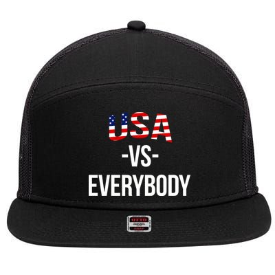 USA Vs Everybody 7 Panel Mesh Trucker Snapback Hat