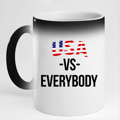 USA Vs Everybody 11oz Black Color Changing Mug