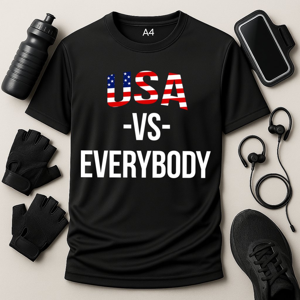 USA Vs Everybody Cooling Performance Crew T-Shirt
