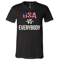 USA Vs Everybody V-Neck T-Shirt