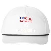 USA Vs Everybody Snapback Five-Panel Rope Hat