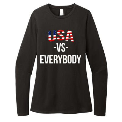 USA Vs Everybody Womens CVC Long Sleeve Shirt