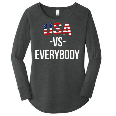 USA Vs Everybody Women's Perfect Tri Tunic Long Sleeve Shirt