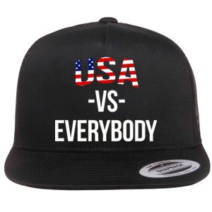 USA Vs Everybody Flat Bill Trucker Hat