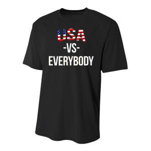 USA Vs Everybody Youth Performance Sprint T-Shirt