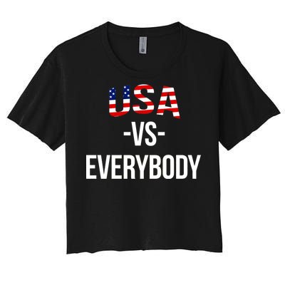 USA Vs Everybody Women's Crop Top Tee