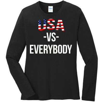 USA Vs Everybody Ladies Long Sleeve Shirt