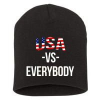 USA Vs Everybody Short Acrylic Beanie