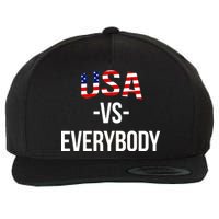 USA Vs Everybody Wool Snapback Cap