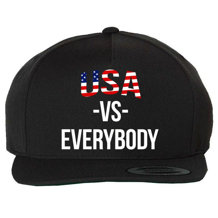 USA Vs Everybody Wool Snapback Cap