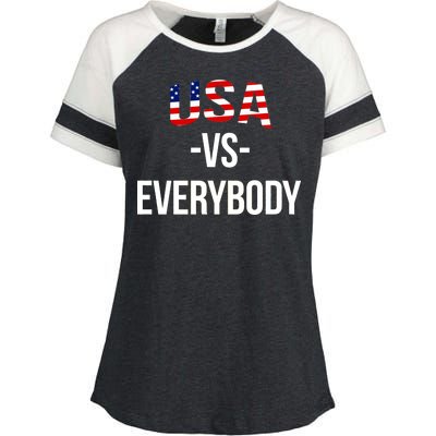 USA Vs Everybody Enza Ladies Jersey Colorblock Tee